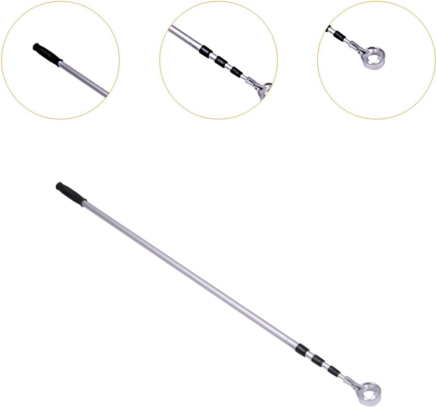 Golf Ball Retriever Retractable with Automatic Locking Cup Lightweight Golfers Gift Golf Accessory, 4 Sections