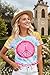 Women Hippie Shirt 60s 70s Tie Dye Hippie Costume T-Shirt Peace Love Tshirt Vintage Graphic Tee Tops