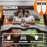 Monzana Heizdecke Wärmeunterbett 160x140cm Timer Coral Fleece 2x60W grau Doppelheizdecke Überhitzungsschutz waschbar - 5