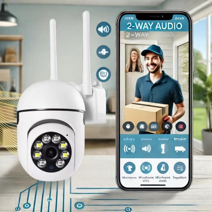 FAVONE 4 MP FHD WiFi Indoor Mini Surveillance Fox Ptz CCTV Camera for Home with Color Night Vision, 360° Ptz Rotation, Motion Tracking, Two Way Audio and Multi Users View 2