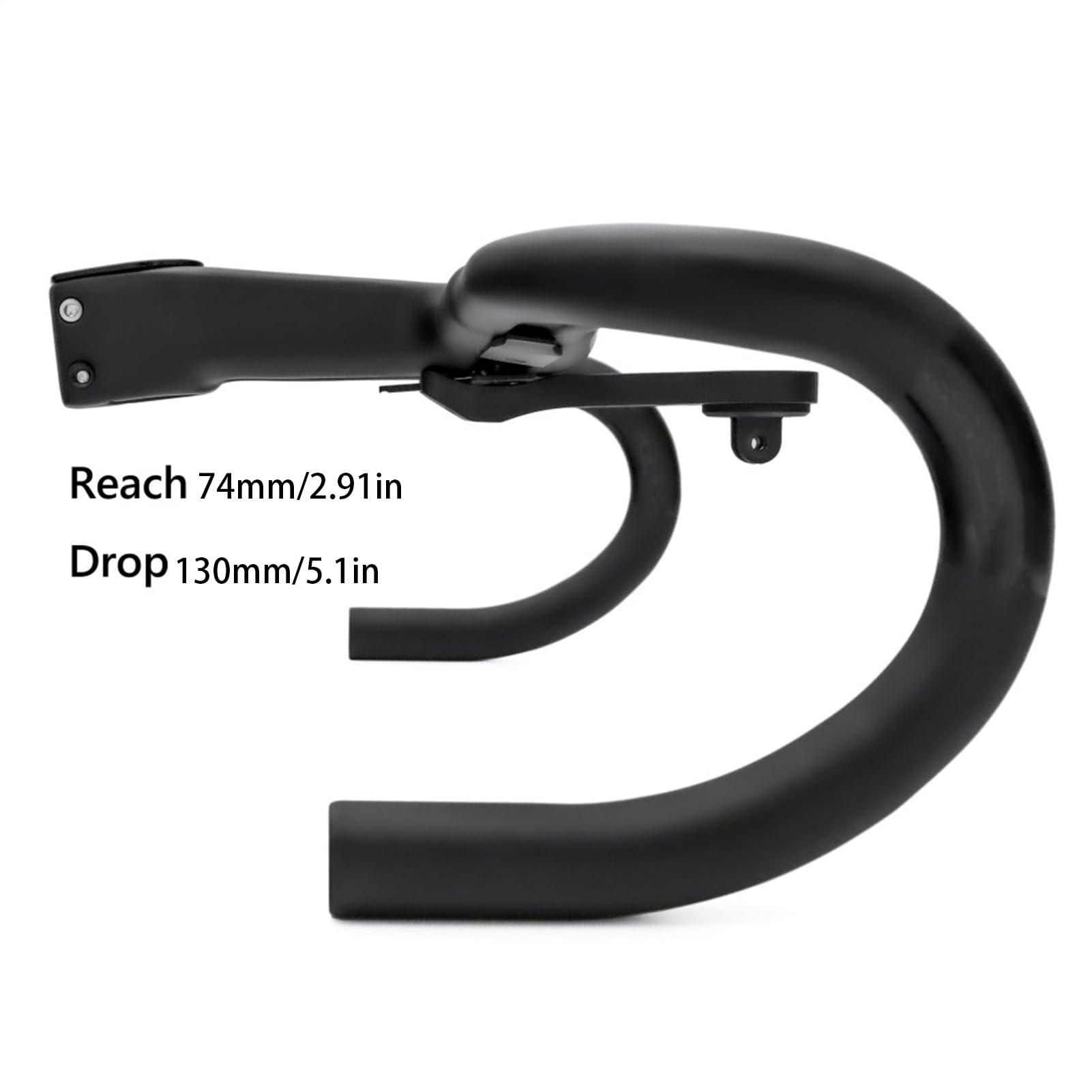 Attacco Bici Strada Carbonio Integrato Manubrio Mountain Bike in Carbonio | Componenti Ergonomici Antivibranti In Lega Di Alluminio Per Ciclisti Adulti E Giovani Compatibili Con Freni A