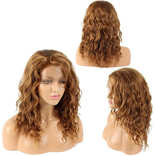 Preisvergleich Produktbild Ivan Cosmetic Synthetic Lace Front Kanekalon Fiber High Temperature Resistant BOB Wigs With Baby Hair Pre Plucked Hair For All Skins Women.(Dark Blond,14")