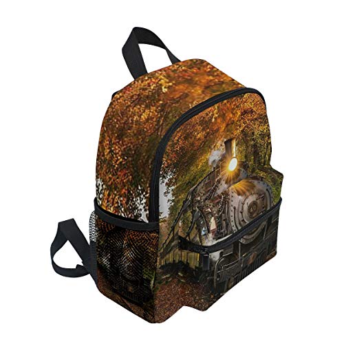 Kids Backpack, Essex Steam Train Autumn Pre-School Bag for Toddler Kindergarten Boys Girls2