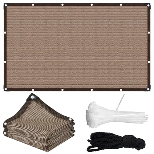 Filet D'Ombrage 3x4m, Filet Protection Solaire 90% UV Tissu D'Ombrage, Toile ombrage Exterieur pour Serre, Terrasse, Jardin, Plantes, Poulailler, Coupe-Vent,...