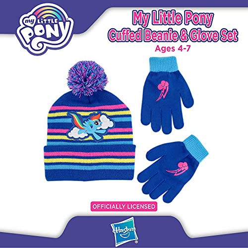Hasbro girls Winter Hat, Kids Gloves and Scarf, My Little Pony Baby Beanie for Ages 4-73
