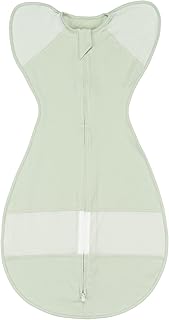 Transition Swaddle 0.5 Tog Arms Up Swaddle Baby Wearable Blanket, 2 Way Zipper Sleep Sack 0-3 Months for Newborn Infant Boys and Girls, Green 2, S