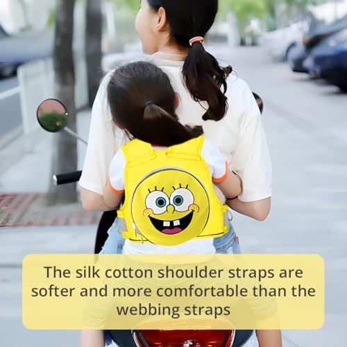 Image of Tony Stark Kids Safety Belt for Two Wheeler with Reflective Strips, Portable Seat Belt Children Motorcycle Harness for Motorcycle Bike, Adjustable Safety Harness for Boys Girls (Happy Buddy)