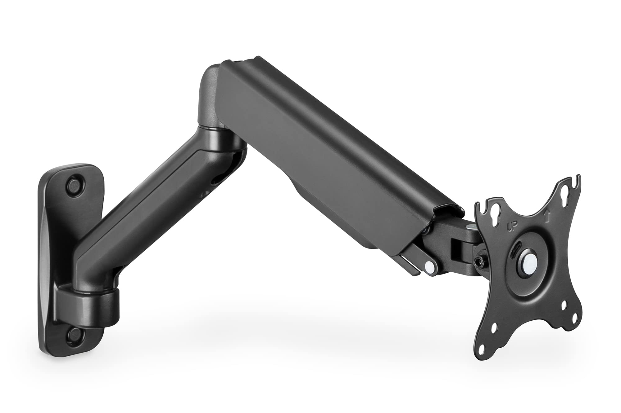 DIGITUS Soporte de Pared para Monitor con Muelle presión de Gas y Brazo Giratorio - para Pantallas 15-32" - 9 kg Carga máx. - VESA máx. 100x100 - Giratorio, inclinable, rotativo y Regulable en Altura