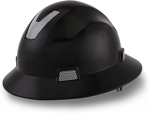 Sombreros duros de ala completa con diseño de fibra de carbono, casco duro LOHASTAR OSHA aprobado por ANSI, casco de seguridad para trabajo de
