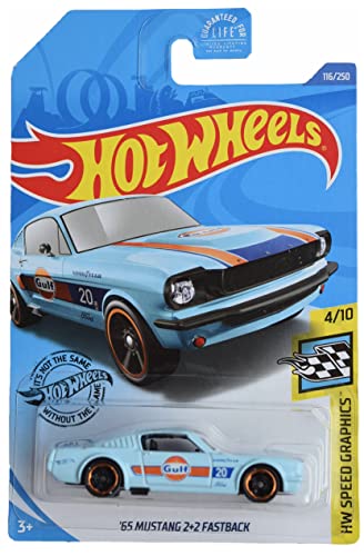 Hot Wheels Mustang 2+2 Fastback azul escala 1:64 miniatura 1
