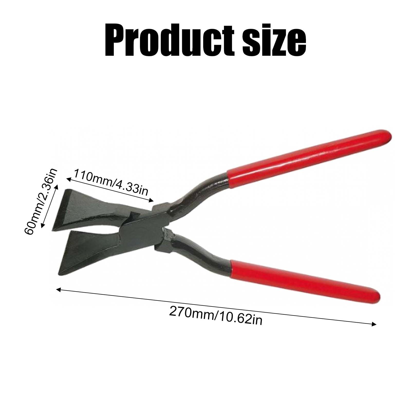 GBKDQQ Alicates de plegado, 180°, ancho de 60 mm, alicates de pliegue de chapa, herramienta con mango antideslizante, herramienta de techado probada para bricolaje, color rojo