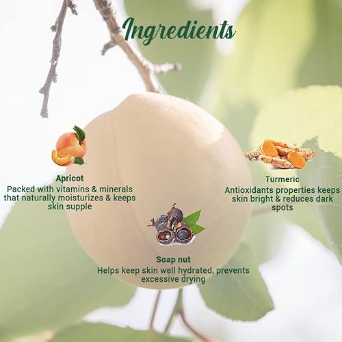 Miniatura 2 de Biotique Jabón corporal refrescante Bio Apricot, 27.1 fl oz I 100% sin jabón