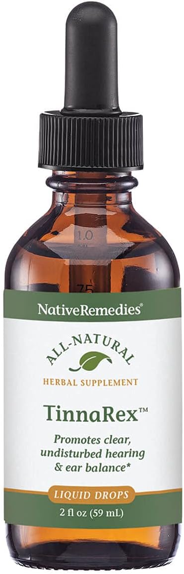 Native Remedies TinnaRex – All Natural Herbal Supplement Promotes Clear and Undisturbed Hearing – Supports Ear Structures, Sound Conduction and Conveyance – 59 mL