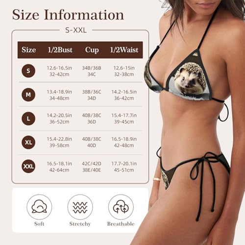 Maillot de bain triangle motif hérisson pour rayonner tout l'été - 7