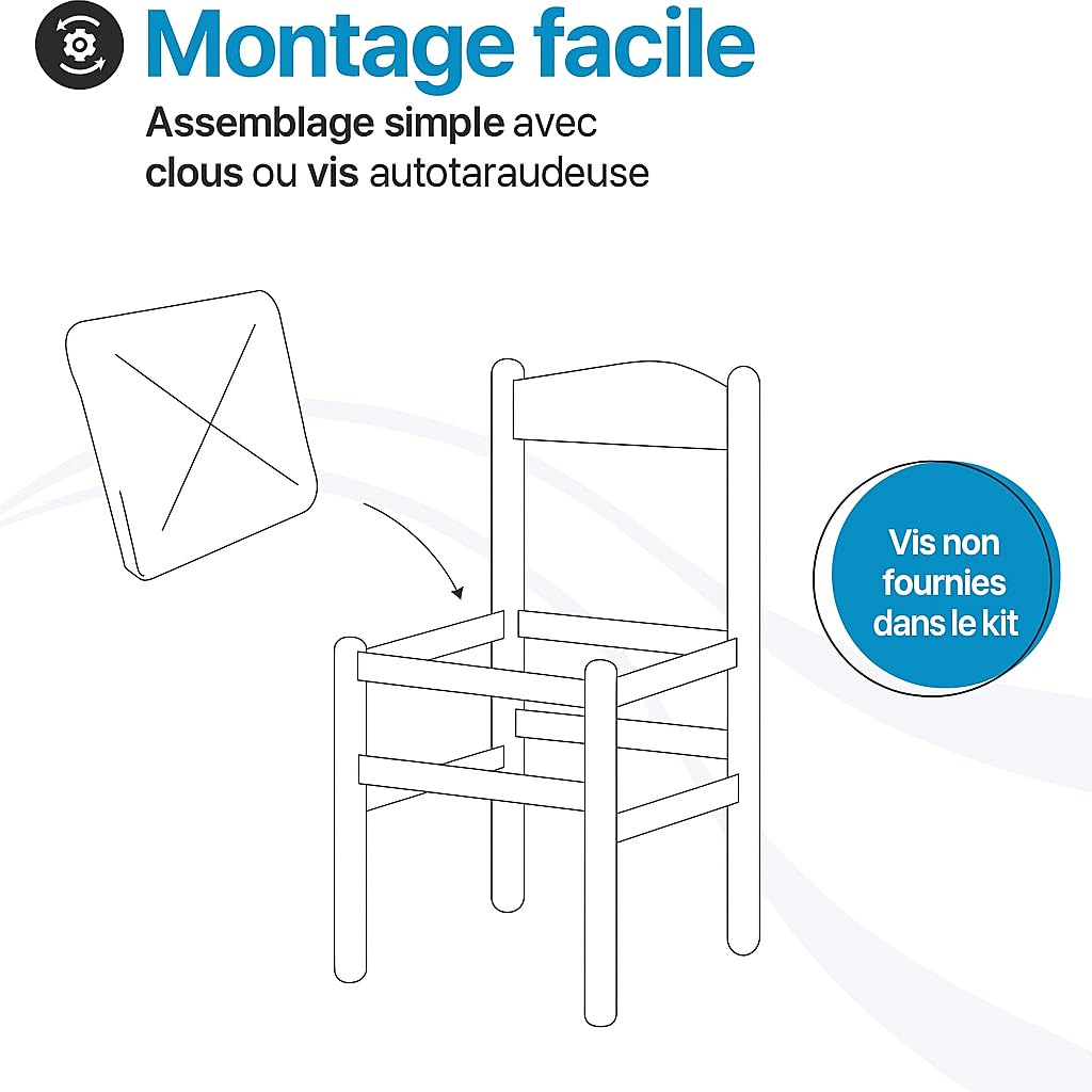 Tomaino - Assise de Chaise en Paille 37x37 Fonds de Remplacement puor Chaise Paille Élégance et Confort - Modèle Pise