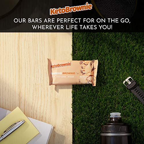 KetoBrownie Bars (12 Count) Low Carb Snack, Keto Dessert with Chocolate