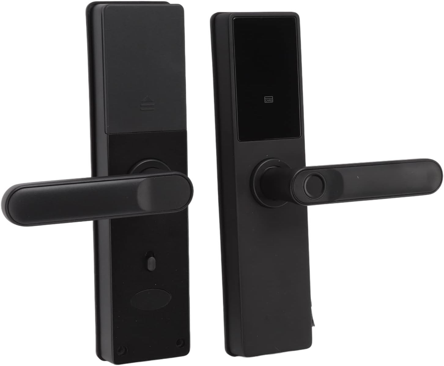 Smart Door Lock 6V WiFi Enabled, 5-in-1 Keyless Access with Fingerprint and APP Control, Zinc Alloy Black Electronic Combination Lock for Home Hotel Office