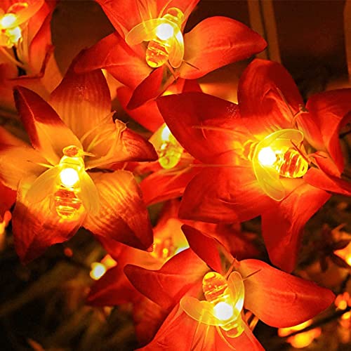 Solar Garden Lights Outdoor Waterproof, 50LED Bumble Bee Solar Fairy Lights, 24Ft 8 Modes Waterproof Outdoor Solar String Lights,Decorative Lights for Garden,Lawn,Patio,Party,Christmas,Holiday - Image 6
