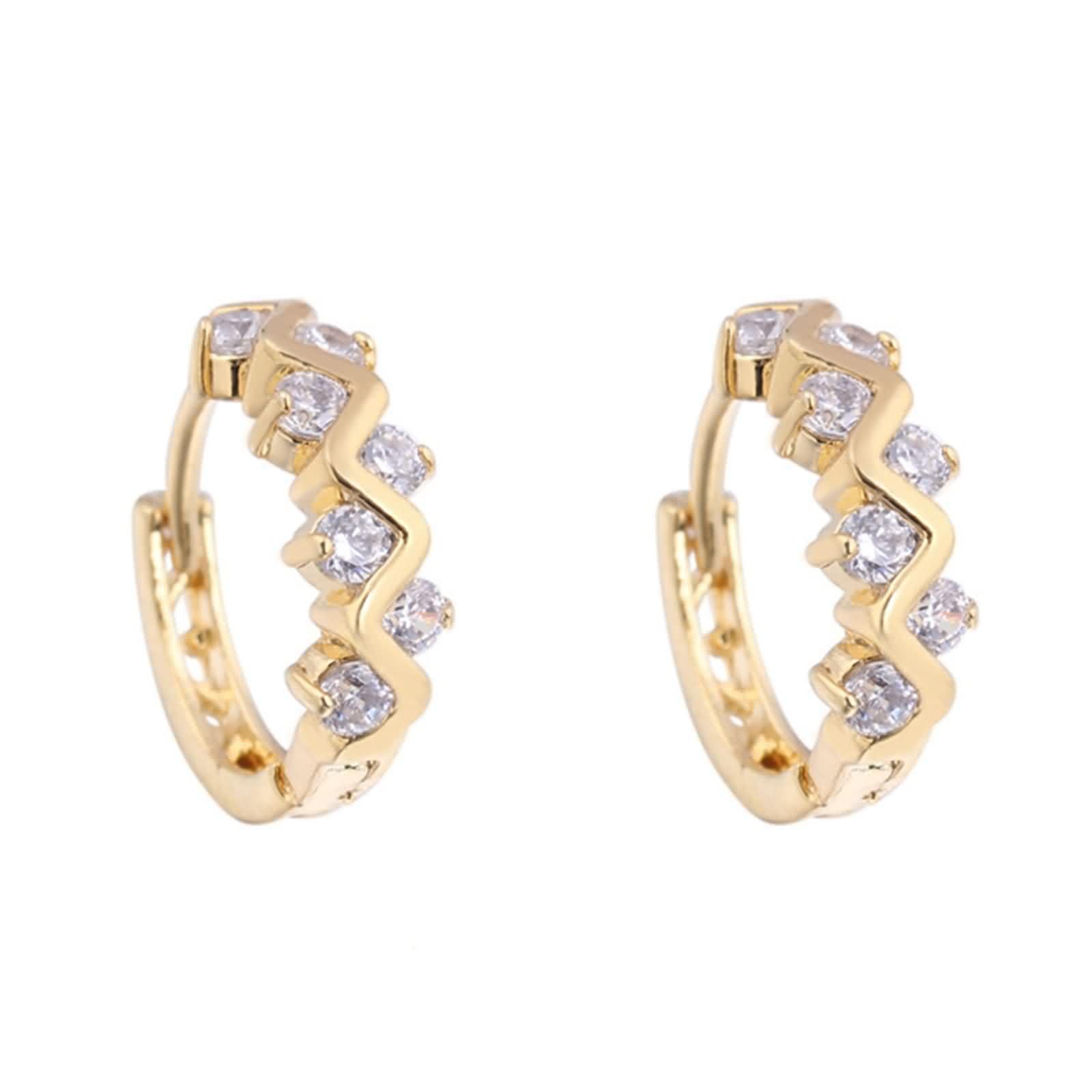KnSam Pendientes de aro auténticos para mujer, oro 750, 18 quilates, con moissanita, pequeños de oro amarillo de 18 quilates, oro amarillo
