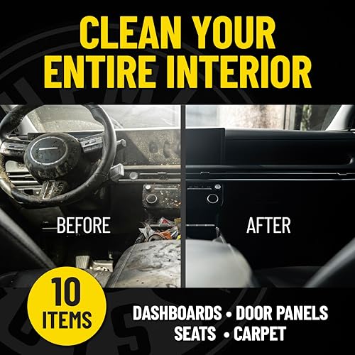 Image of Chemical Guys Interior Cleaning Kit with Storage Bag Total Interior Cleaner Microfiber Towels Detailing Brushes and Sticky Gel Giftable Car Care Set - 10 Items