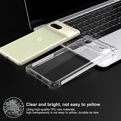 Image of for Back Case Cover Bumper Flexible Silicone Transparent Back Cover for Google Pixel 7 - Transparent