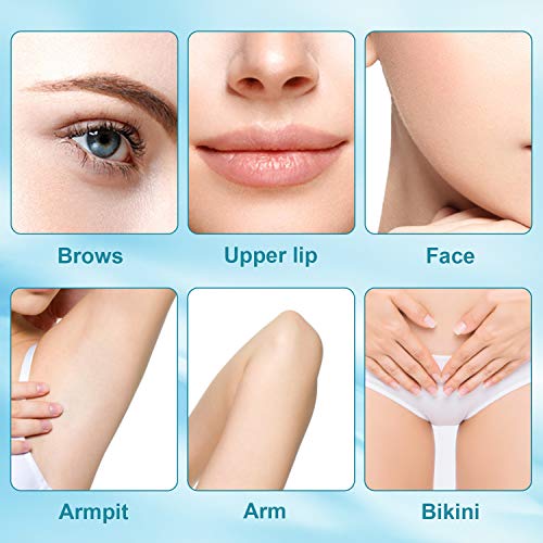 Wax Warmer Waxing Kit, Easkep Wax Warmer Hair Removal Home Wax Kit with 5 Bags Hard Wax Beans Healthy Relaxing Wax Kit for Legs, Face, Underarm, Bikini