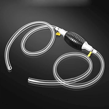 Hirnaya Fuel Transfer Pump Kit Tank Sucker Newest High Flow Hand Pump Portable Manual Car Fuel Transfer Pump for Petrol Diesel Oil Liquid Water Fish Tank with 2M Hose (1)