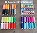 72 PCS Sewing Thread Assortment, 36 Color Thread for Sewing Machine with 36 Same Color Bobbins, Polyester Thread 400 Yards/Spool (72)