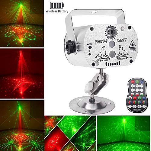 Wireless Party Lights DJ Disco Lights with Built-in Battery, U`King RGB LED Strobe