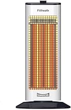 Summercool Room Heater For Home Heat Pillar 1000 Watts Carbon Heating Safety mesh grill quick heating rust-free metal grill front Lightweight for easy portability 1 Year Warranty (White)