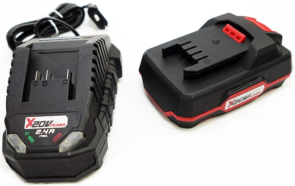 Cargador de batería Parkside Pap 20 B1, 20 V 2 Ah, incluye 2,4 A cargador PLG 20 C1 en juego/paquete, batería serie X20V