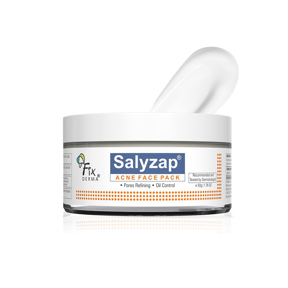 Fixderma Salyzap Face gel, Oil free hydrating gel, Deep Moisturization, Moisturizer for acne prone skin, Soothes acne and redness, non-comedogenic, non-greasy gel, Dermatologist tested - 50ml