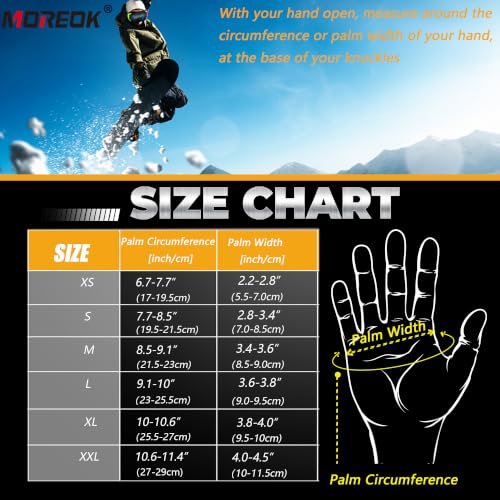 MOREOK Waterproof & Windproof -30°F Winter Gloves