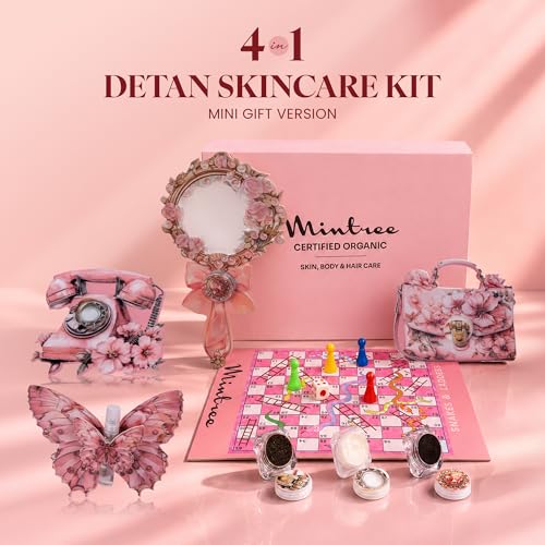 Image of Mintree 4 in 1 Coffee Detan Skin Care Kit for Hydrating skin, Gift set for Women