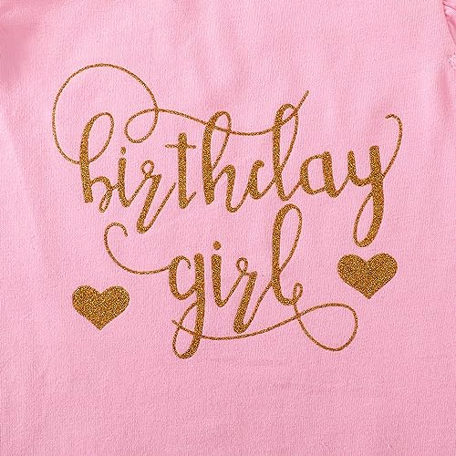 Image of LYSMuch Girls Birthday Outfit Birthday Girls Shirt Princess Tutu Tulle Skirt