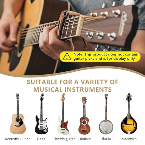 Image of HASTHIP Guitar Capo for Acoustic and Electric Guitar, Alloy Guitar Capo with Silicone Protective Pad for Ukulele, Electric And Acoustic Guitars, Guitar Accessory