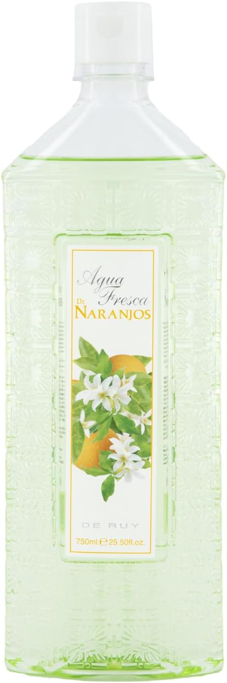AGUA FRESCA DE RUY - Naranjos 750 ml, Perfume Unisex, Colonia Hombre y Mujer, Eau de Toilette Masculina y Femenina, Aroma Cítrico y Herbal, Fragancia Suave y de Larga Duración
