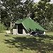 vidaXL Large Green Waterproof Camping Tipi Tent for 8 People | Breathable Fabric | Easy Setup with Ground Anchors | Family Friendly