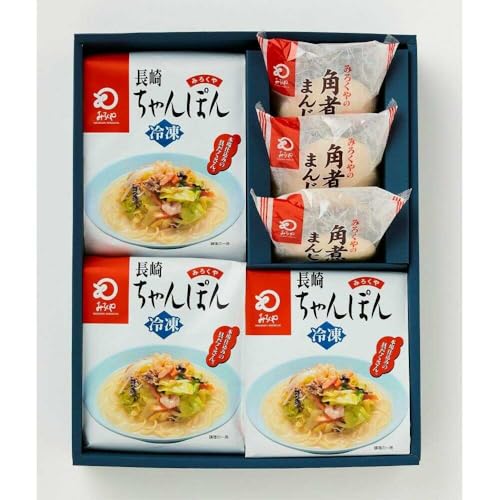 [具材付き]長崎ちゃんぽん3食・角煮まんじゅう3個 詰合せ