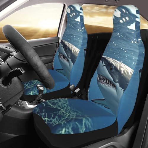 Housse de siège de voiture lavable et respirante en tissu doux motif requin