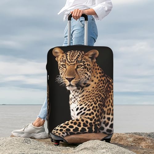 Luggage Cover African Leopard On Rock Travel Luggage Covers Thicker Elastic Suitcase Cover Dustproof Baggage Cover Scratch-Resistant Suitcase Cover Protector Fit 18-32 Inch Luggage Small2