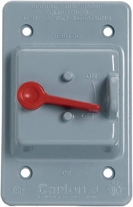 Lamson & Sessons E98TSCN-CAR Single Gang Weatherproof Toggle Box Cover