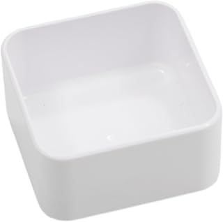 madesmart Stack & Slide Square Makeup & Desk Drawer Organizer Tray, White | 3.5 x 3.5 in, BPA free, vanity storage bin for stationery and utensils in bathroom, dresser, office or kitchen