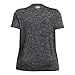 Under Armour Womens Tech Twist Short Sleeve V Neck, (001) Black / / White, Small