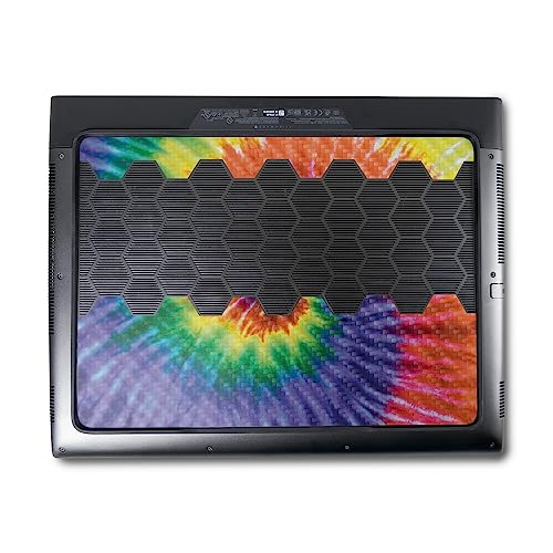 Image of MightySkins Carbon Fiber Skin Compatible With Alienware M18 R1 (2023) Full Wrap Kit - Tie Dye Spiral | Protective Durable Textured Carbon Fiber Finish | Easy To Apply & Change Styles | Made in the USA