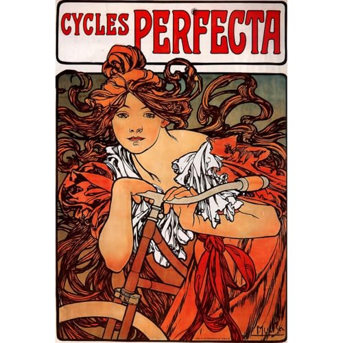 Toile 1902 cycles Perfecta grand format idéale pour un salon chic