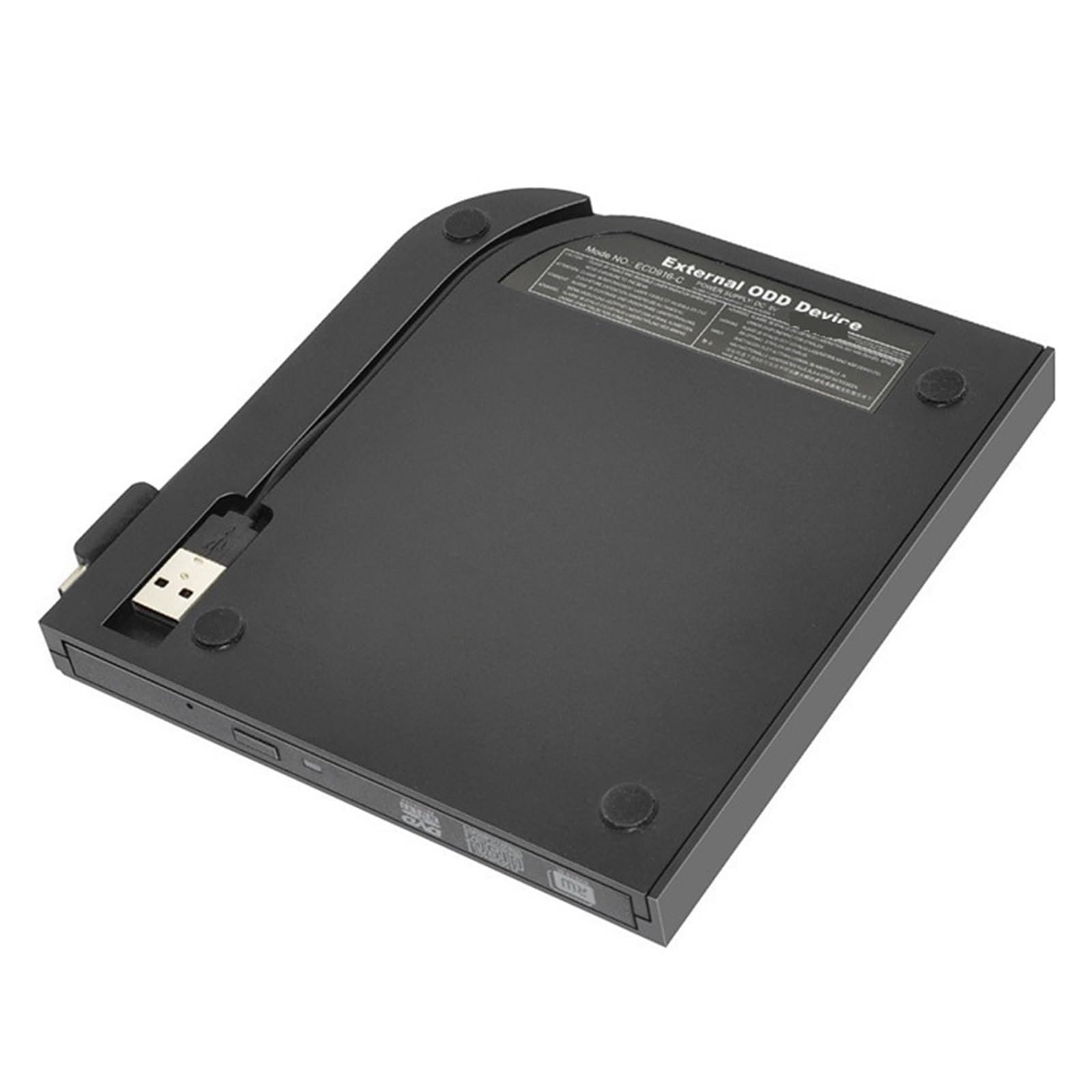 Podwójny Kabel Z Zakrzywioną Krawędzią Zewnętrzna Nagrywarka USB CD/DVD Komputer Notebook Zewnętrzny Wymienny Napęd Optyczny łAtwy W UżYciu