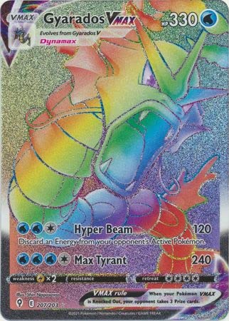 Pokemon Single Card GYARADOS VMAX Hyper Rare 207/203 EVOLVING SKIES