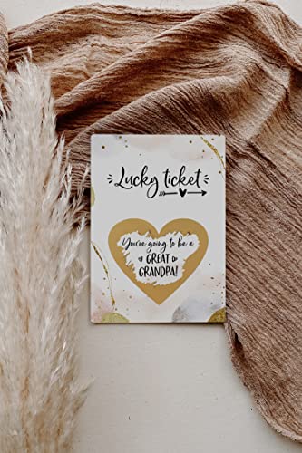 Image of Joli Coon Pregnancy announcement scratch cards - You are going to be a great grandpa - Great grandpa pregnancy scratch off announcement with envelope