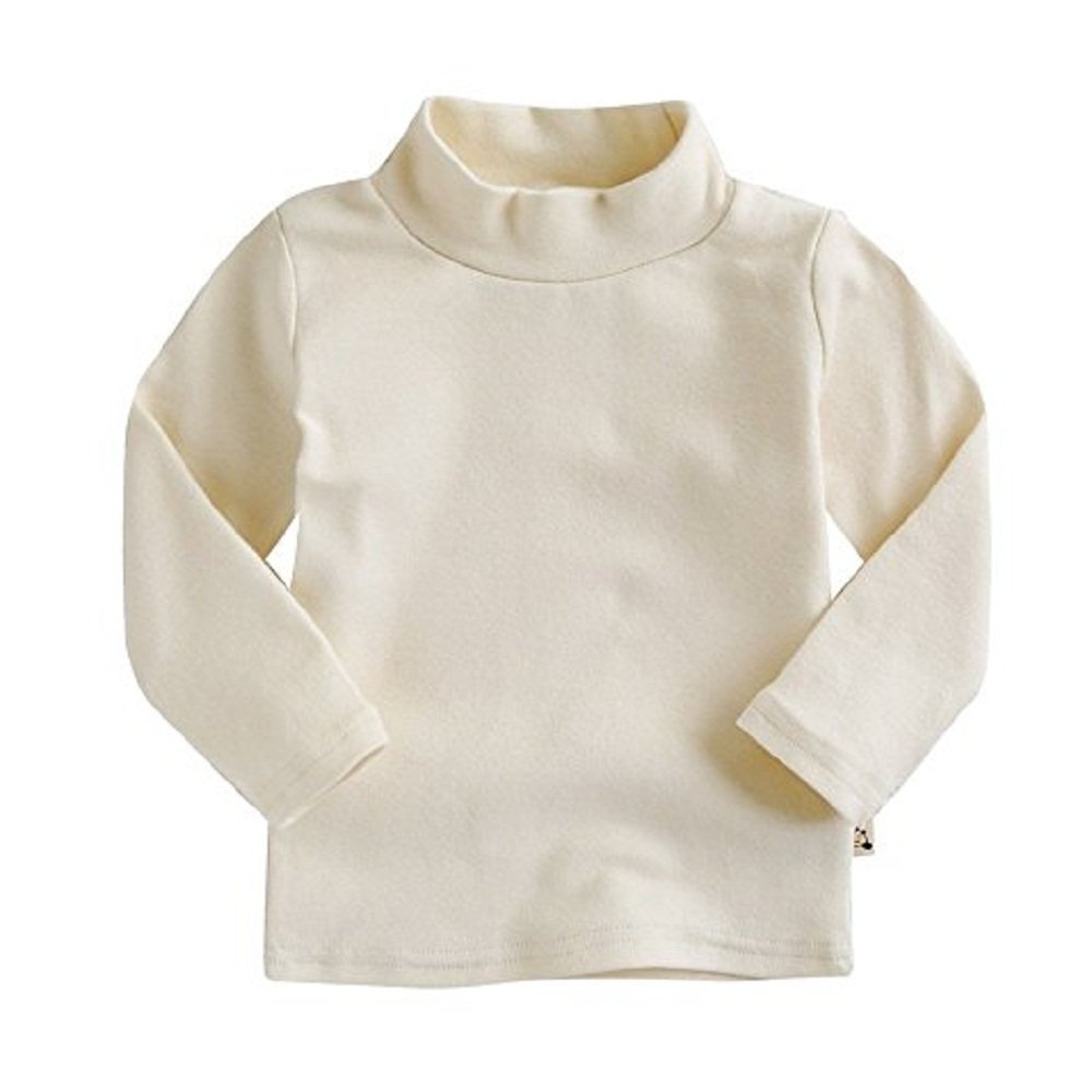 Agibaby Boys & Girls Infant & Toddler Long Sleeve Turtleneck T-Shirt- XS Pink